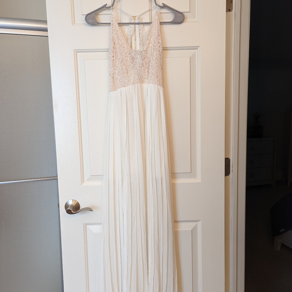 White lace/sheer dress